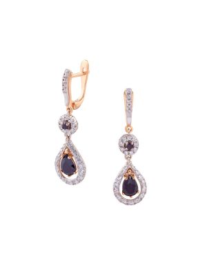 Gold Earrings With Sapphire (Demo)