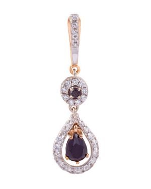 Gold Earrings With Sapphire (Demo)