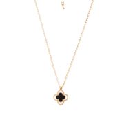 Clover Necklace With Onyx (Demo)